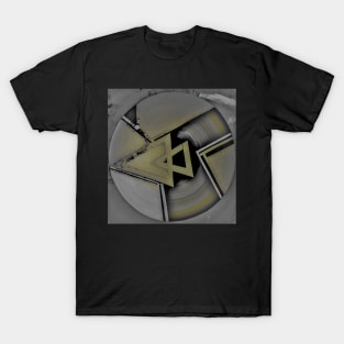 FUTURISTIC ART DECO GREY GEOMETRIC DESIGN T-Shirt